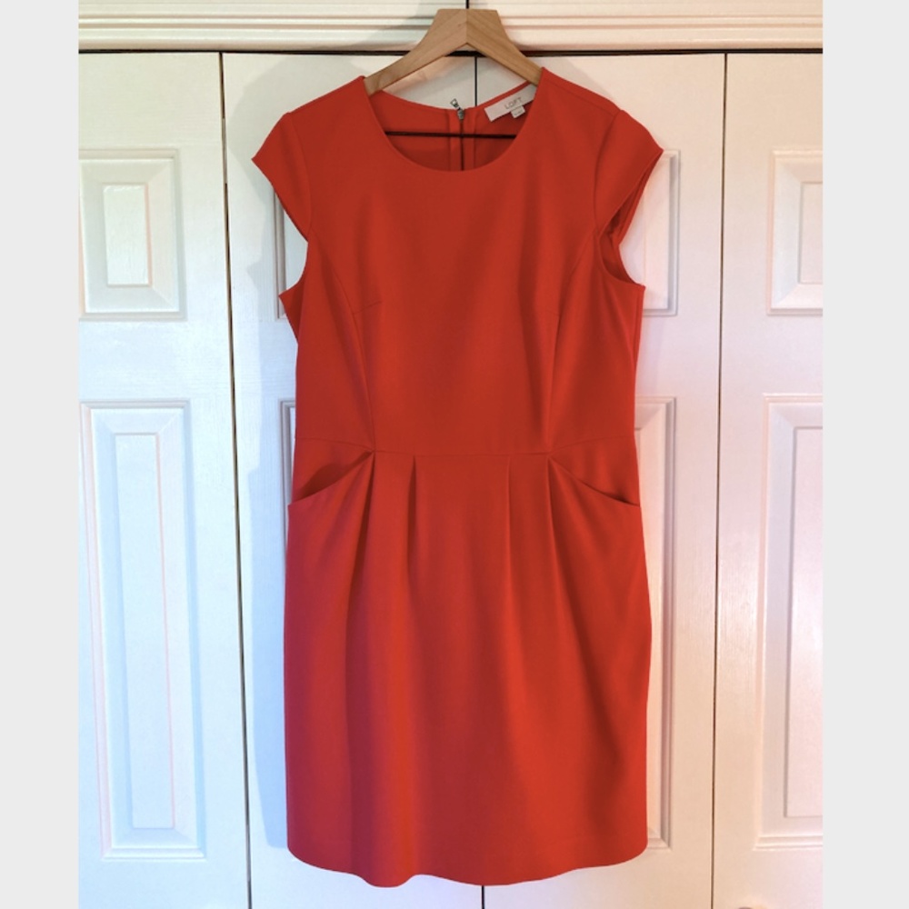 Ann Taylor LOFT Peach Dress with pockets
